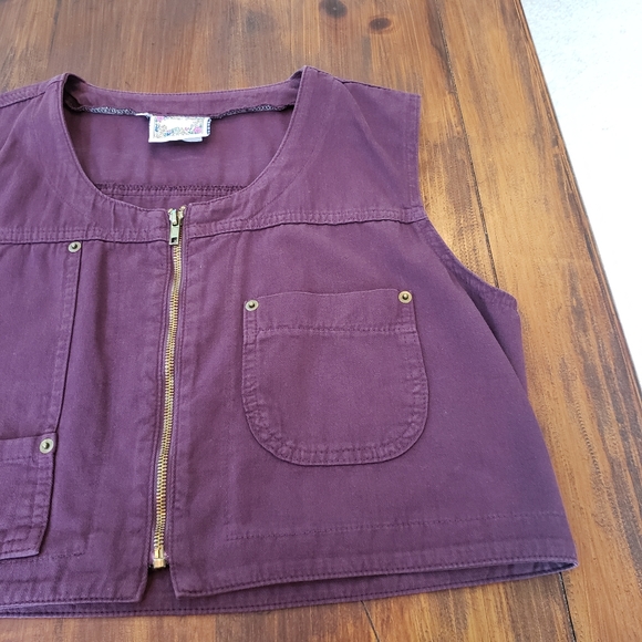 Vintage Monique Fashions purple vest size 10 - Picture 3 of 6